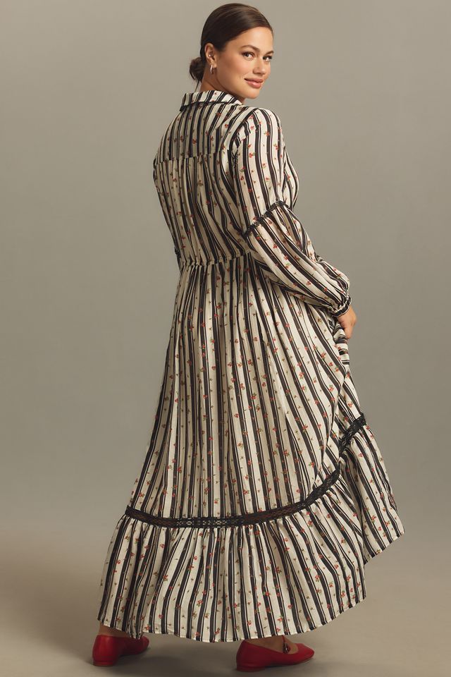 The Eleanora Printed Buttondown Midi Shirt Dress #2