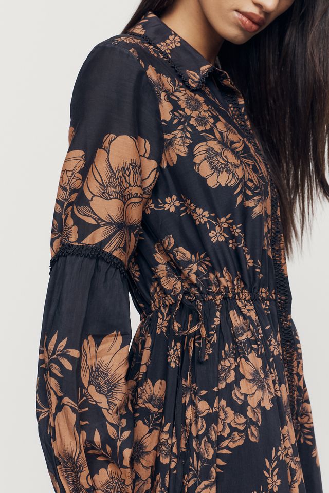 Eleanora Printed Buttondown Midi Shirtdress #1