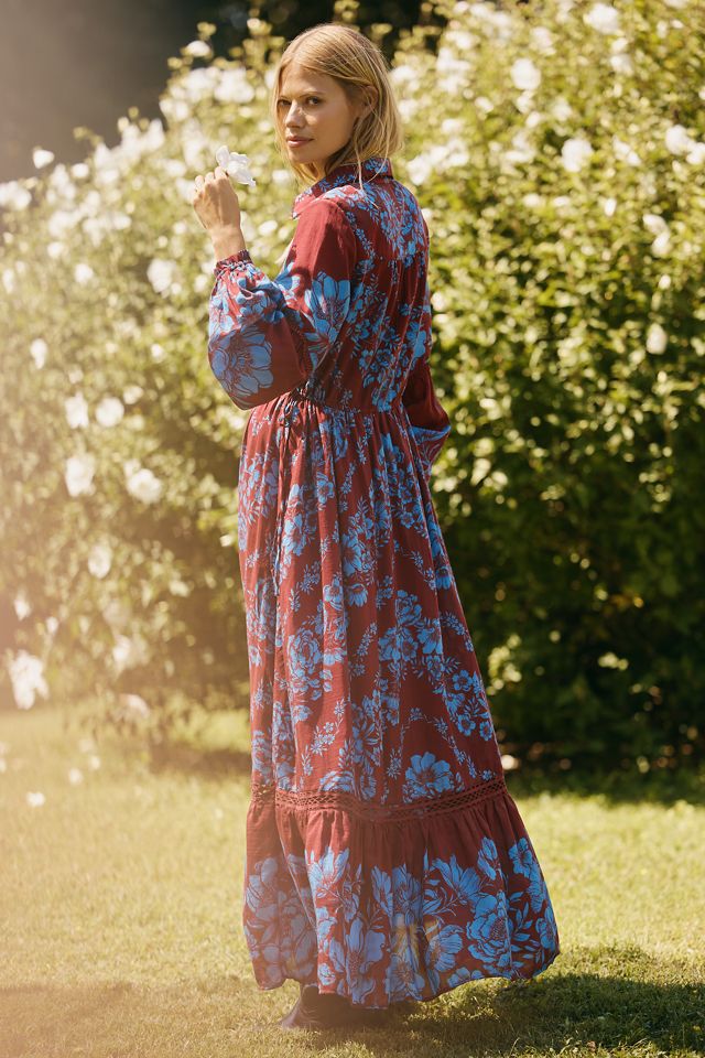 The Eleanora Printed Buttondown Midi Shirt Dress #1