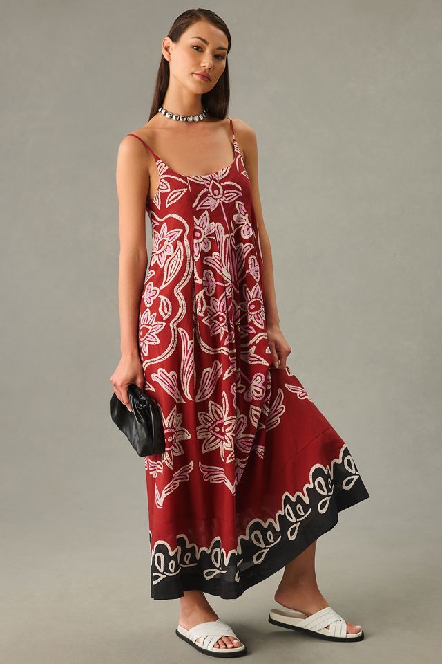 By Anthropologie Square-Neck Pleated Dress #3