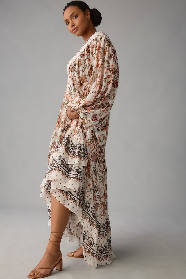 By Anthropologie V-Neck Long-Sleeve Maxi Dress | Anthropologie