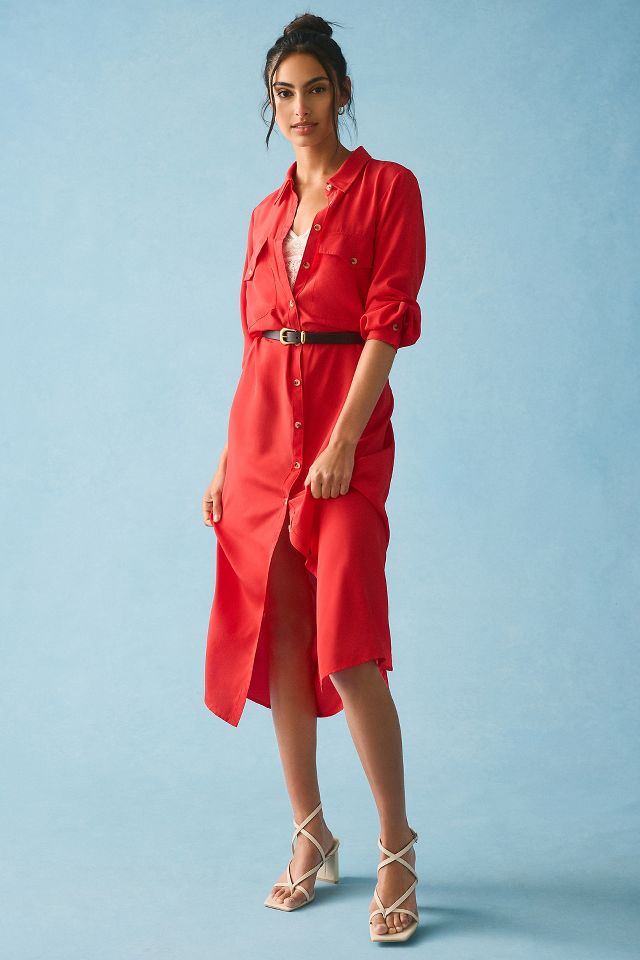 Silk maxi shirt on sale dress