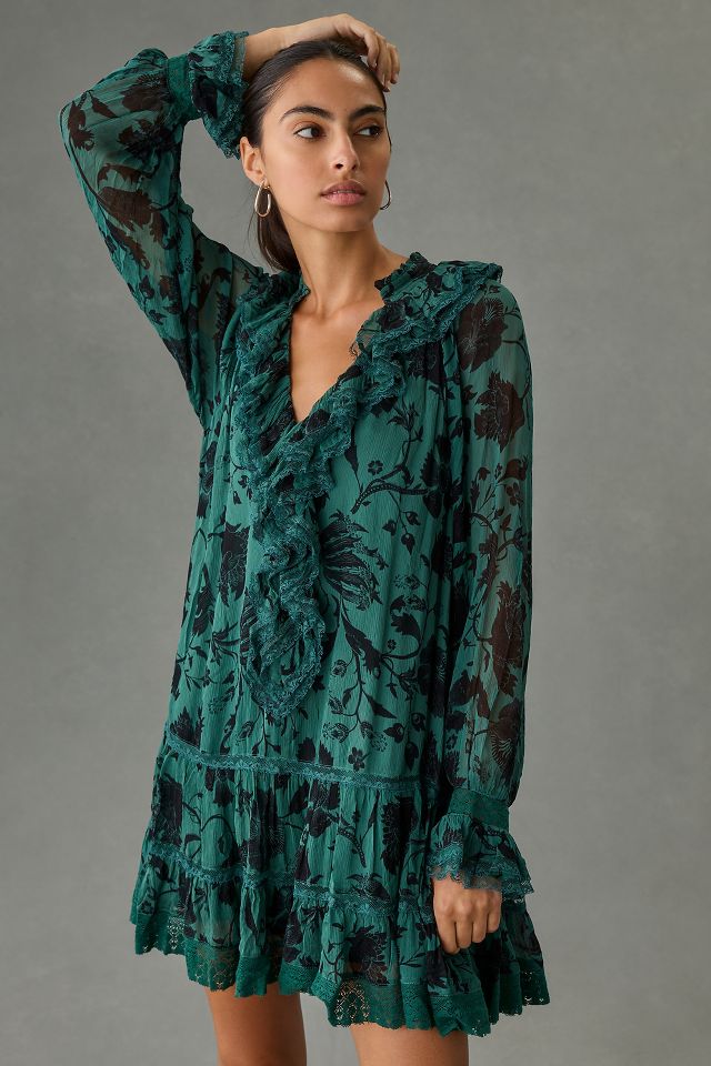 Ruffle sales tunic dress