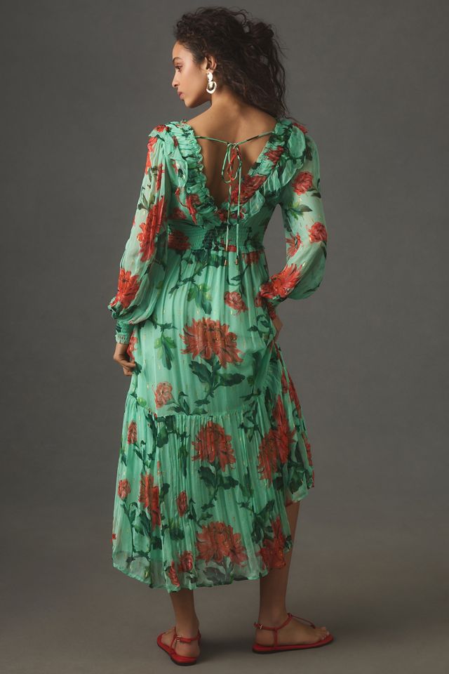 The Odetta Ruffled V-Neck Dress #1