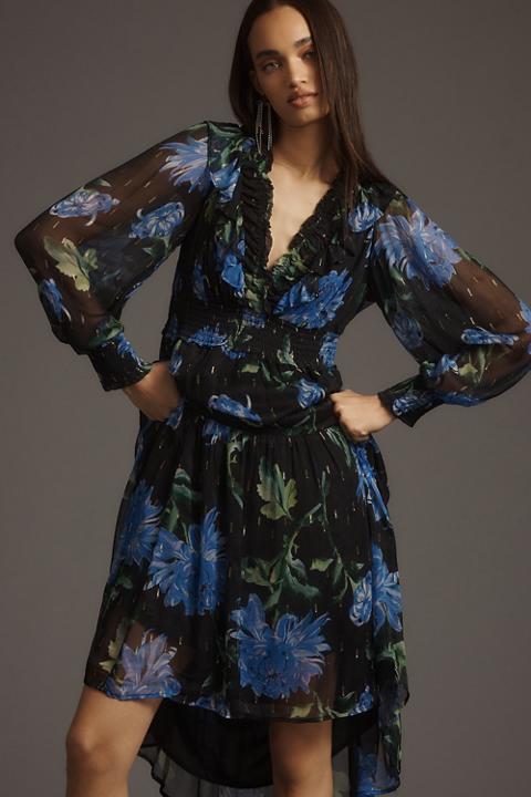 The Odetta Ruffled V-Neck Dress