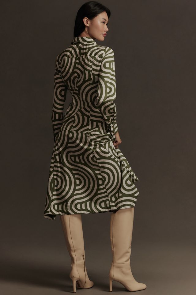By Anthropologie Long-Sleeve Poplin Shirt Dress #1