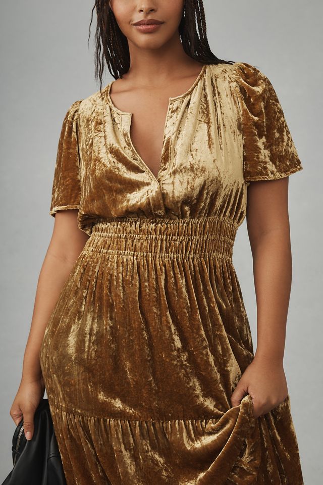 【SALE】Anthropologie ★ The Somerset Velvet Maxi Dress New Anthropologie The Somerset Maxi Dress: Velvet Edition XS
