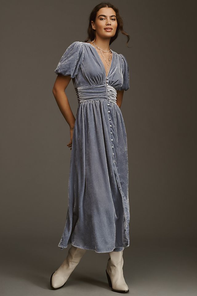 The Katerina Button-Front Dress: Velvet Edition