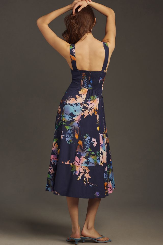 By Anthropologie Seamed Sweetheart Midi Dress Anthropologie