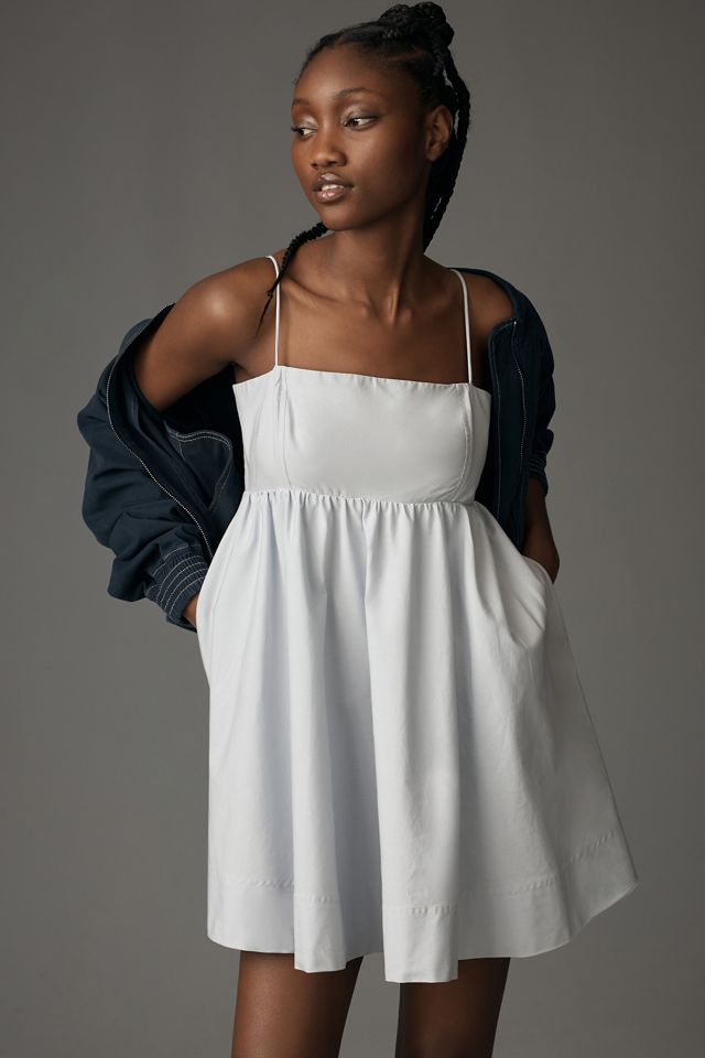 Maeve Square-Neck Babydoll Mini Dress #1