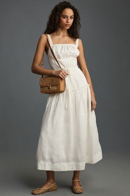 Anthropologie store white dress