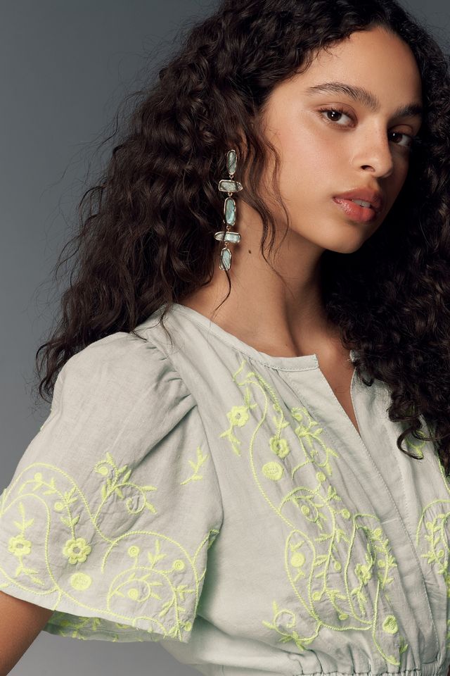 The Somerset Mini Dress: Embroidered Linen Edition #3