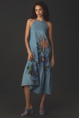By My Side Embroidered Halter Dress