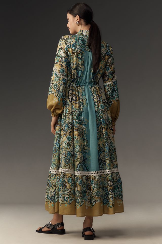 The Eleanora Long-Sleeve Maxi Shirt Dress #1