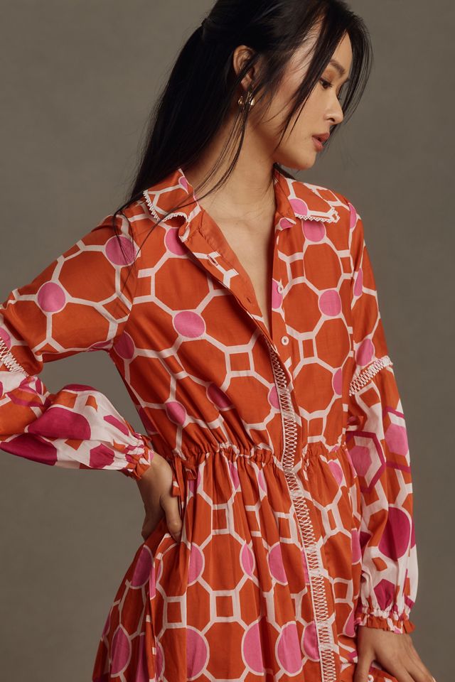 The Eleanora Long-Sleeve Maxi Shirt Dress #2