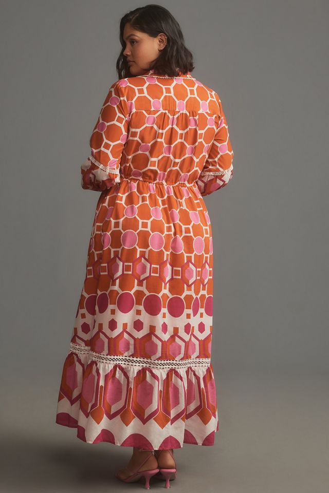 The Eleanora Long-Sleeve Maxi Shirt Dress #4