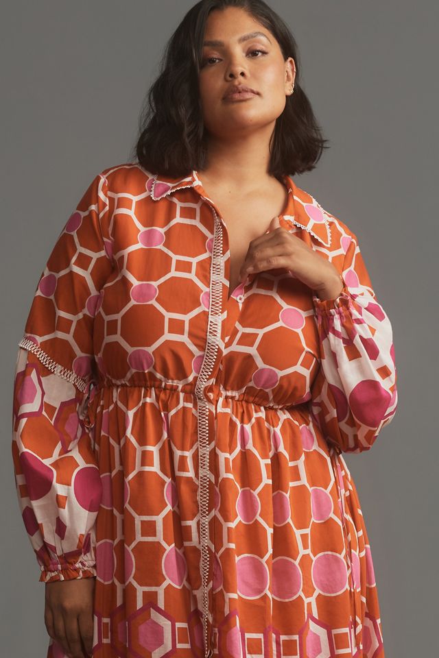 The Eleanora Long-Sleeve Maxi Shirt Dress #5
