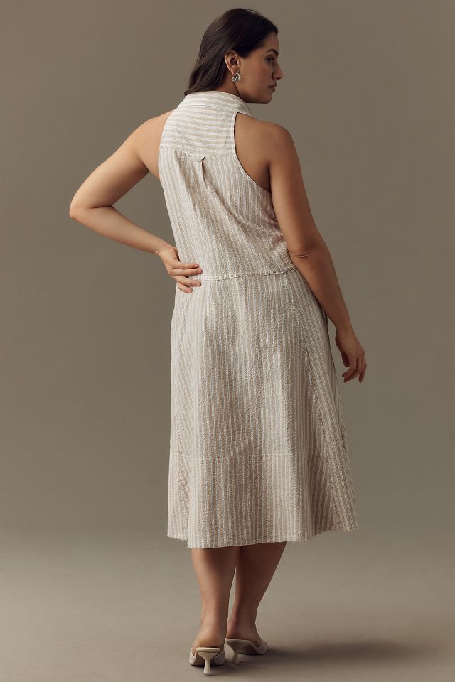 Pilcro Sleeveless Halter Swing Midi Dress | Anthropologie