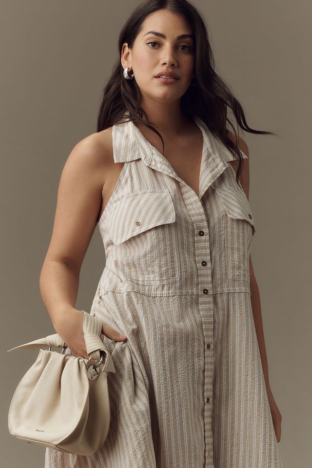 Pilcro Sleeveless Halter Swing Midi Dress | Anthropologie