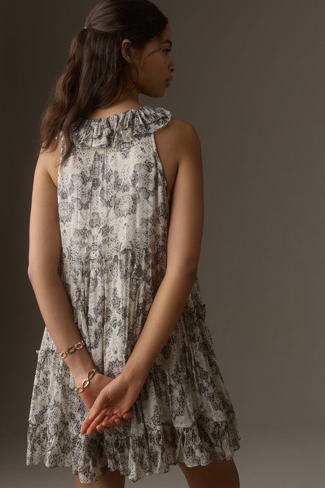 By Anthropologie Sleeveless Ruffled Cutout Mini Dress  Anthropologie  Singapore - Women's Clothing, Accessories & Home