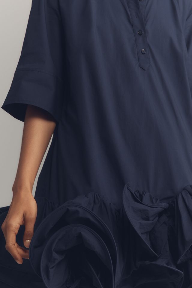 Maeve Short-Sleeve Collared 3D Ruffle Mini Dress #2