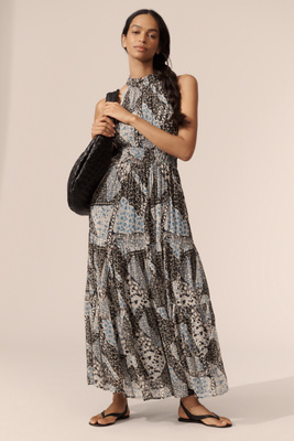 The Somerset Collection By Anthropologie The Somerset Maxi Dress: Halter Edition In Black