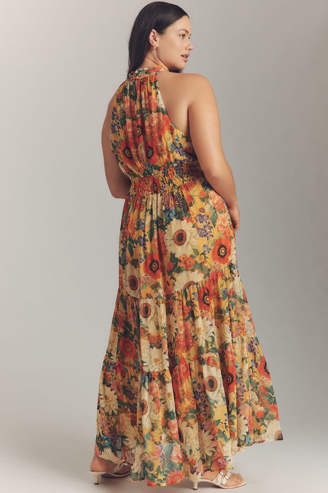The Somerset Chiffon Maxi Dress | Anthropologie