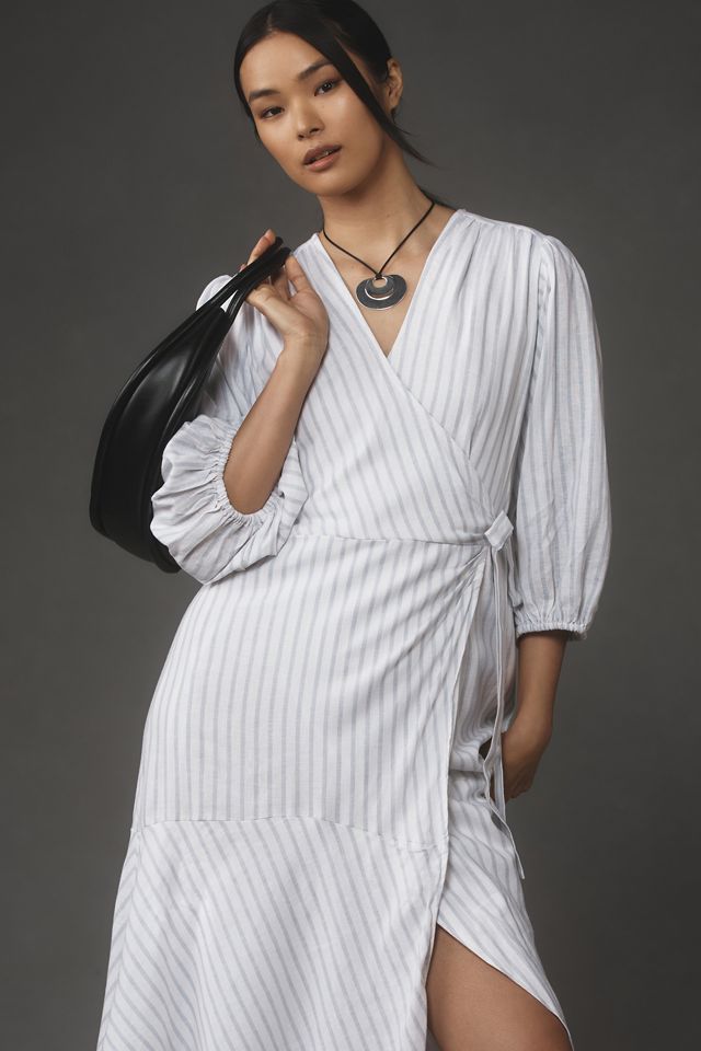 by anthropologie asymmetrical linen maxi dress Farm Rio x Anthropologie Asymmetric Linen Blend Dress