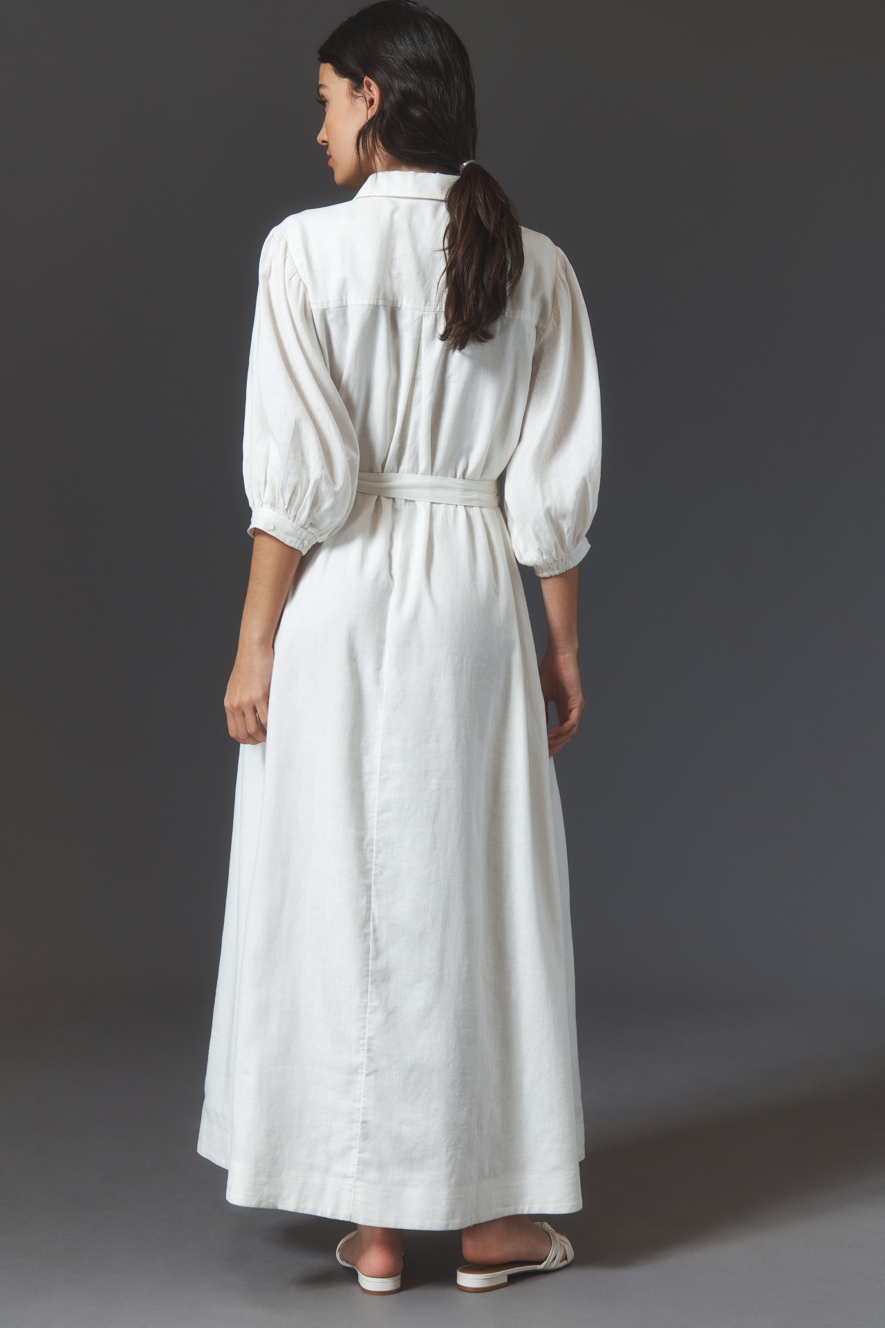 The Irene Linen Shirt Dress by Maeve