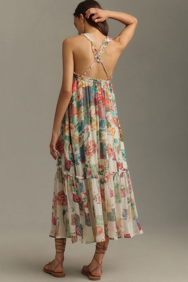 Anthropologie - Anthropologie ミツバチのモビール By Anthropologie Chiffon Shift Midi Dress | Anthropologie