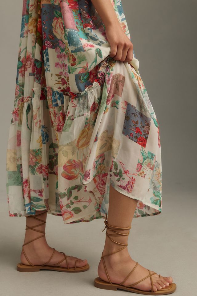 By Anthropologie Chiffon Shift Midi Dress | Anthropologie