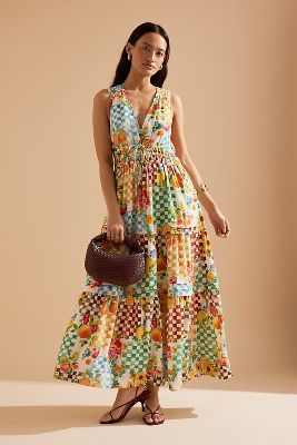 The Somerset Maxi Dress: Linen Ties Edition par en White taille: 2XS - The Somerset Collection by Anthropologie - Modalova