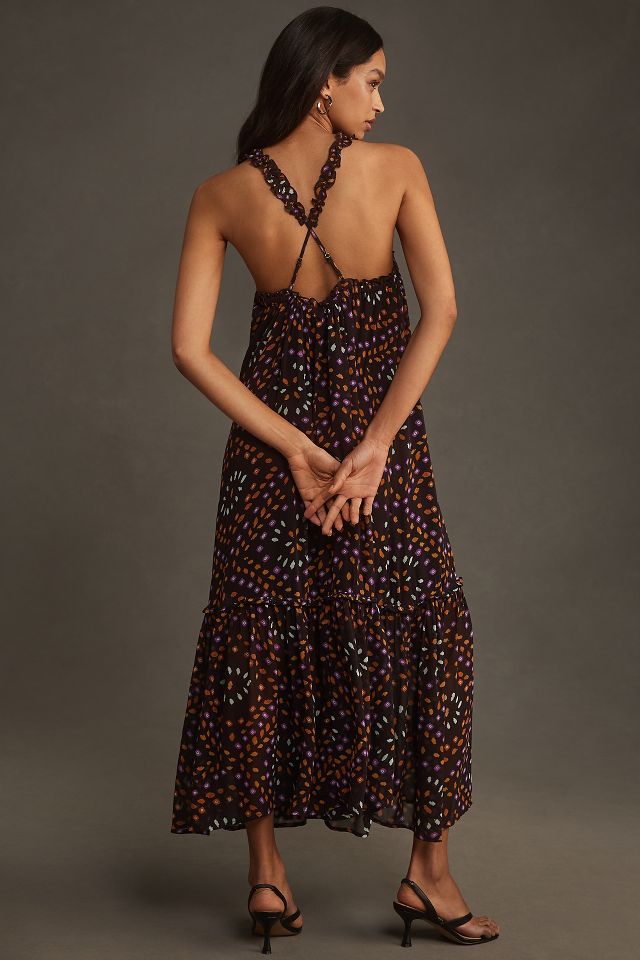 By Anthropologie Sleeveless Chiffon Midi Dress | Anthropologie