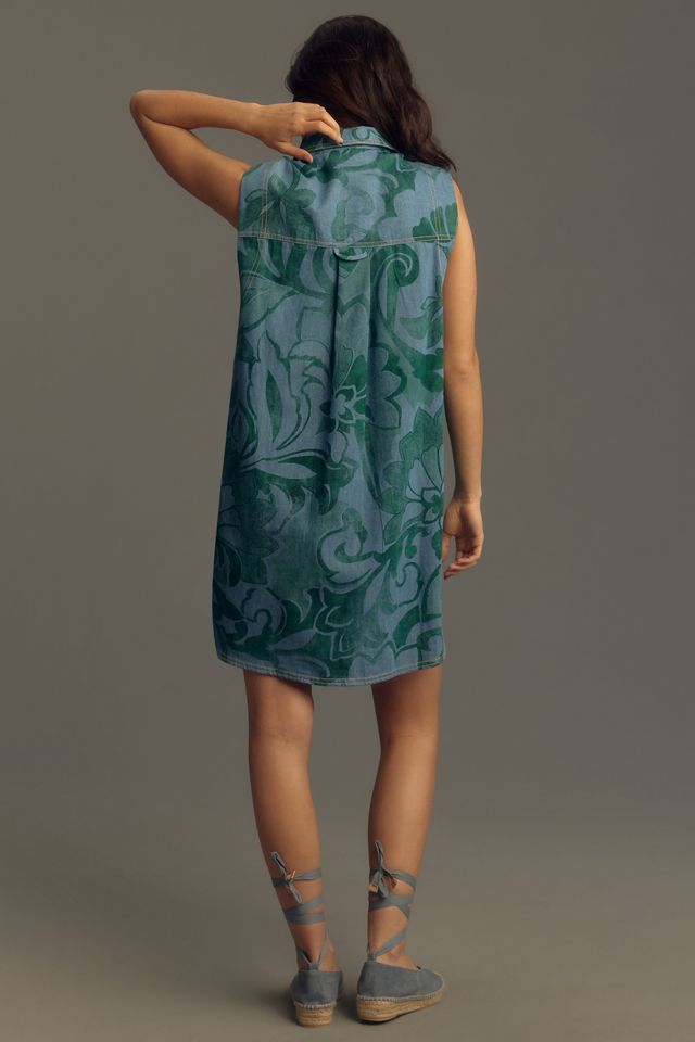 Pilcro Sleeveless Collared Denim Mini Dress  #2