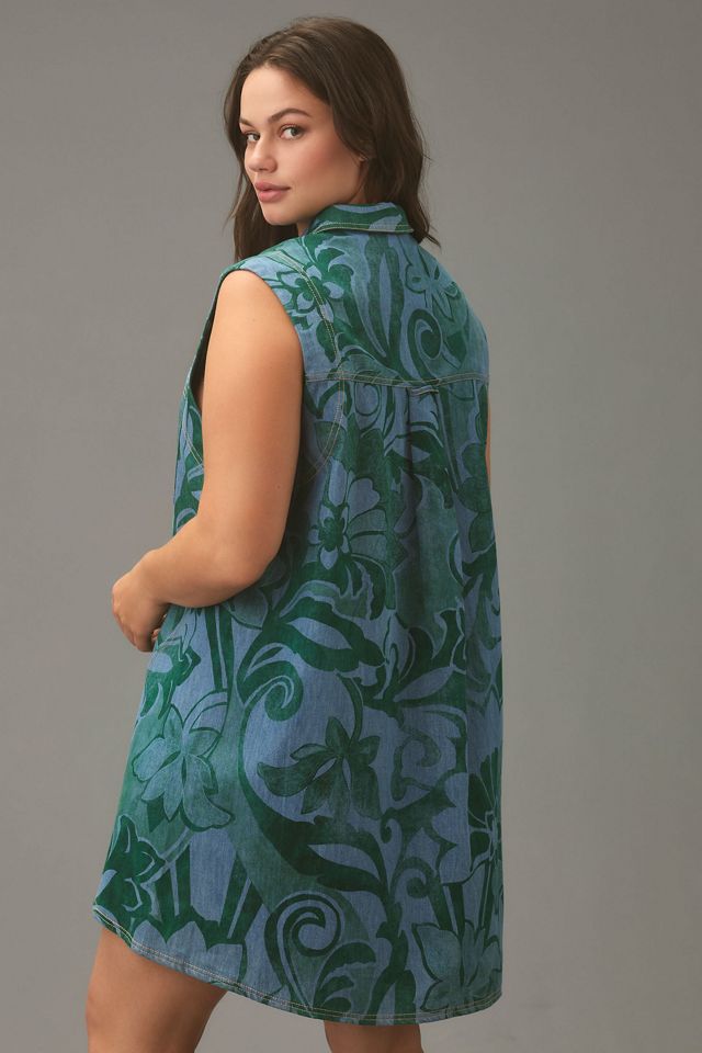 Pilcro Sleeveless Collared Denim Mini Dress  #5