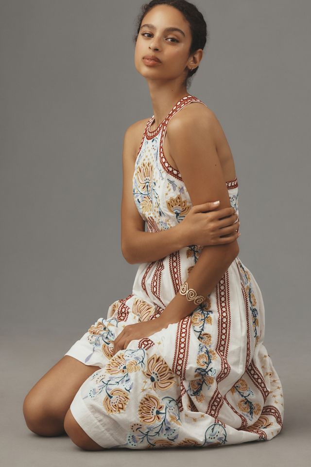 Vestito Midi By Anthropologie con Ricamo e Schiena Scoperta #3