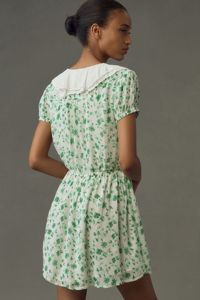 maeve short sleeve collared scallop mini dress Maeve Short-Sleeve Collared Scallop Mini Dress