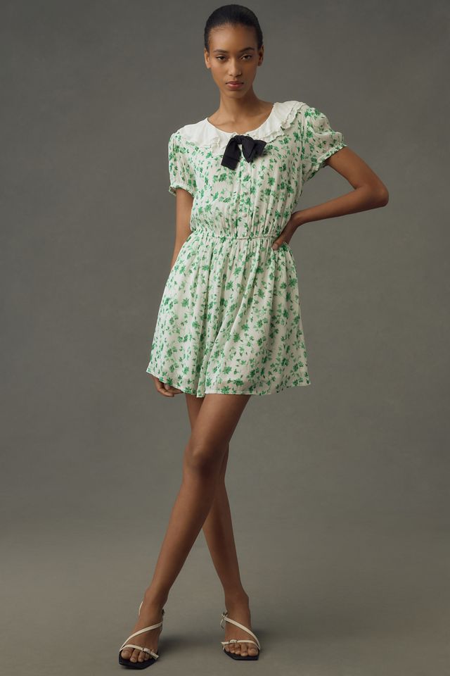 Maeve Short-Sleeve Collared Mini Dress #2