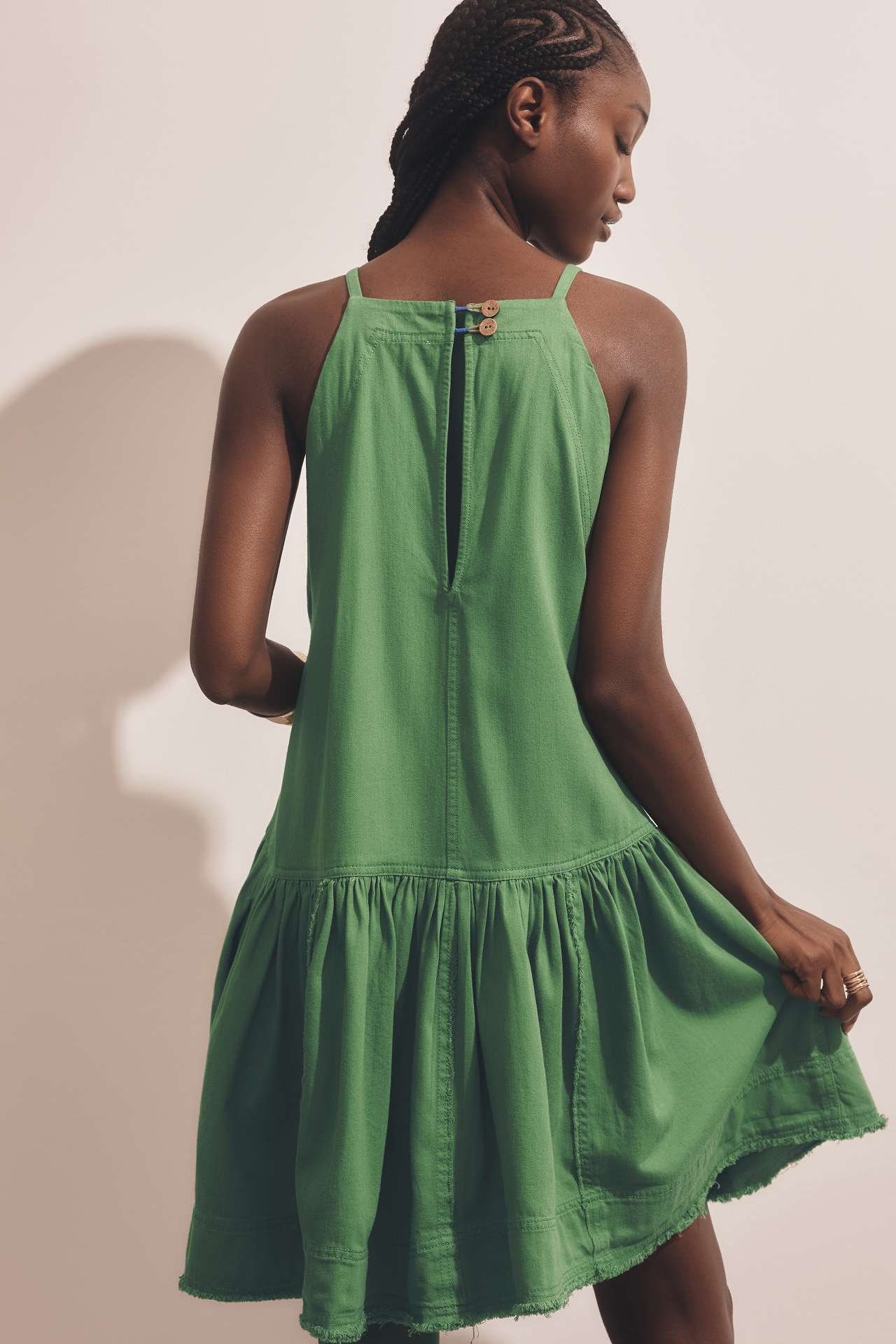 The Kyla Flounce Mini Dress by Pilcro​