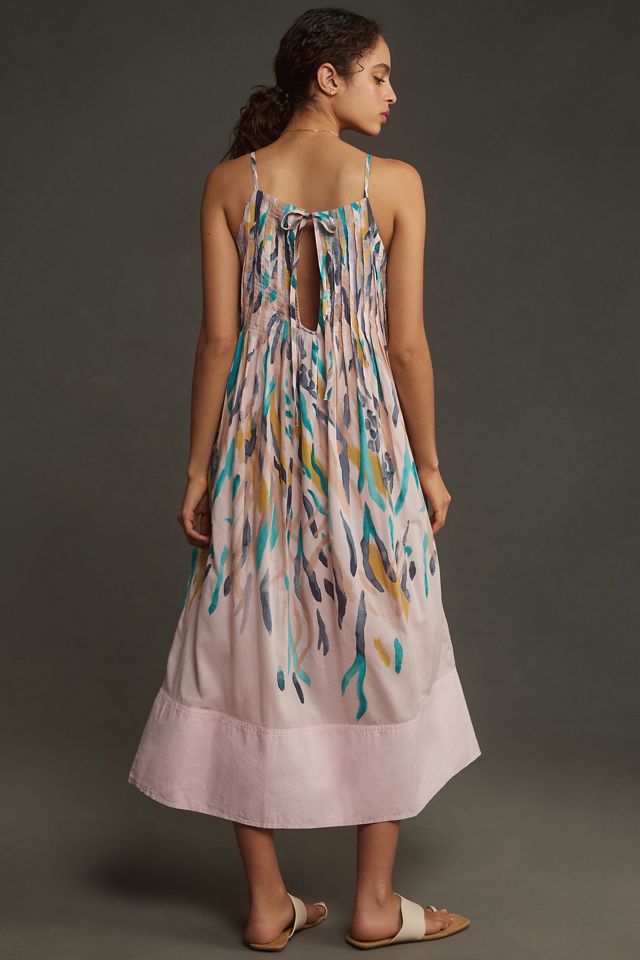 By Anthropologie High-Neck Pleated Midi Dress | Anthropologie