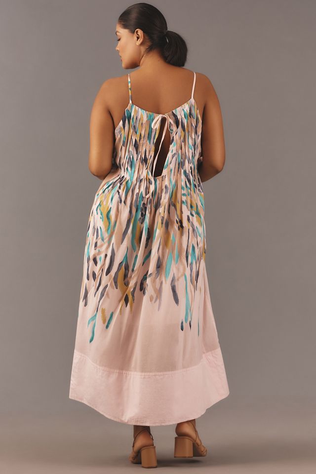 By Anthropologie High-Neck Pleated Midi Dress | Anthropologie