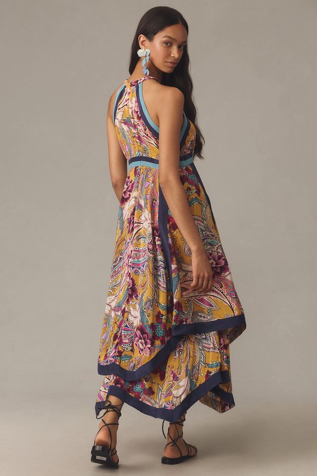 anthropologie caroline tiered maxi dress Anthropologie Dolan Caroline Tiered Maxi Dress Size Large Petite