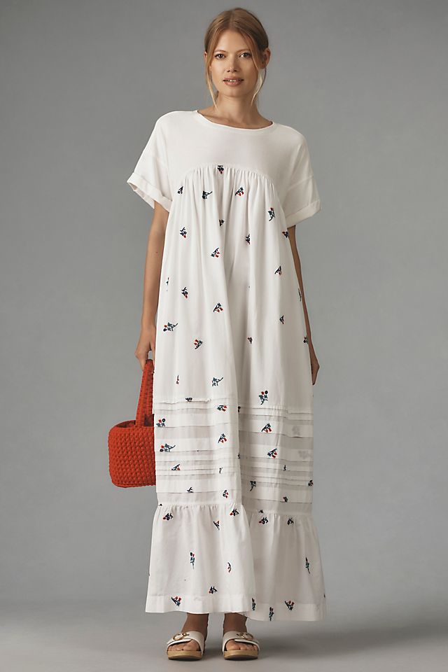 anthropologie t shirt dress Daily Practice Short-Sleeve Mini T-Shirt Small at Anthropologie Pilcro Short-Sleeve T-Shirt Midi Dress