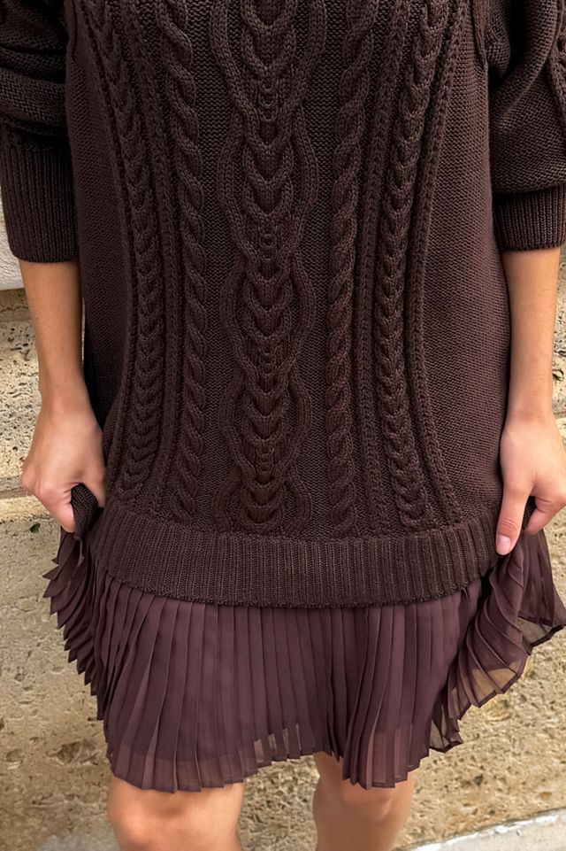 Delphine Sweater Twofer Mini Dress #1