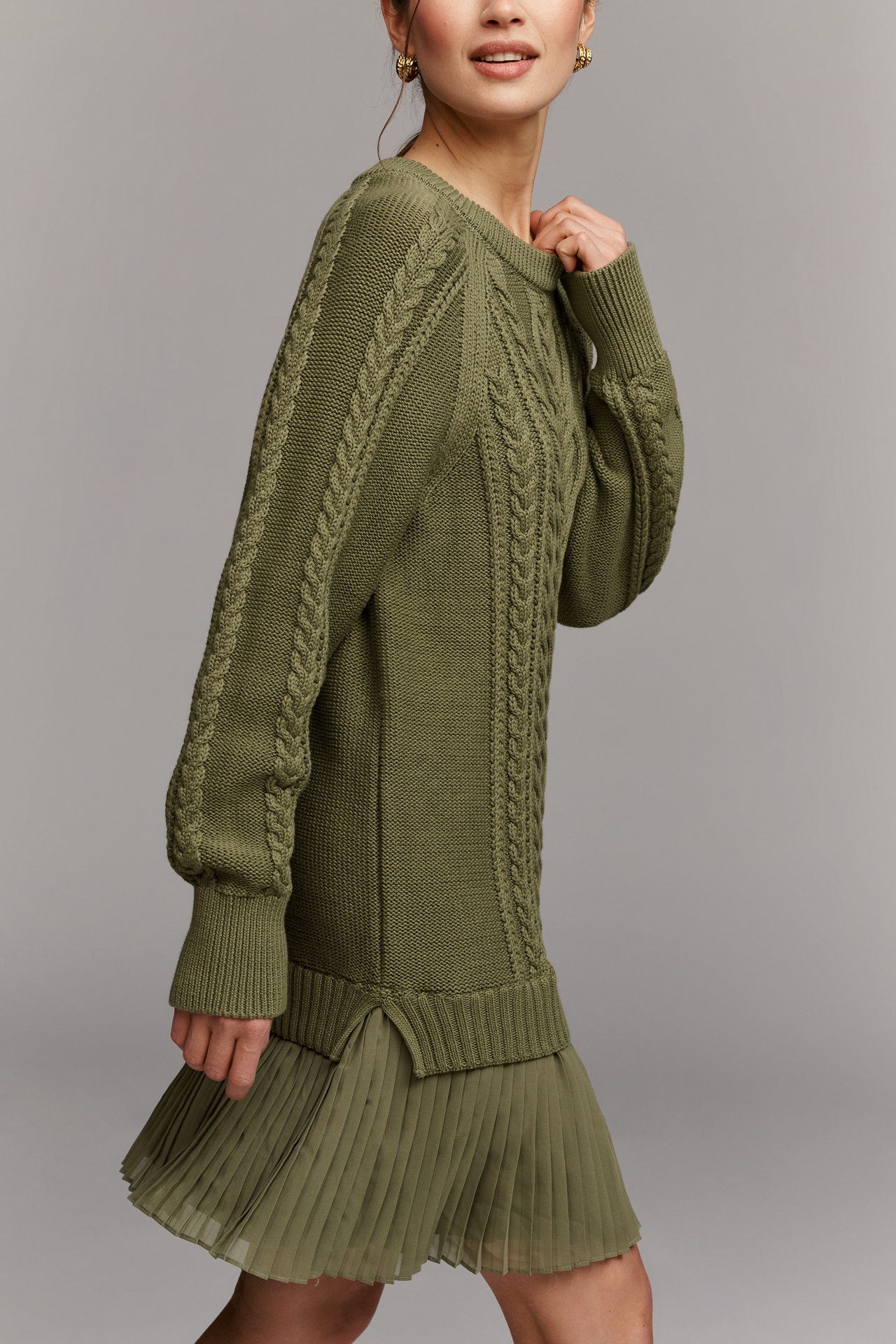 The Delphine Sweater Twofer Mini Dress