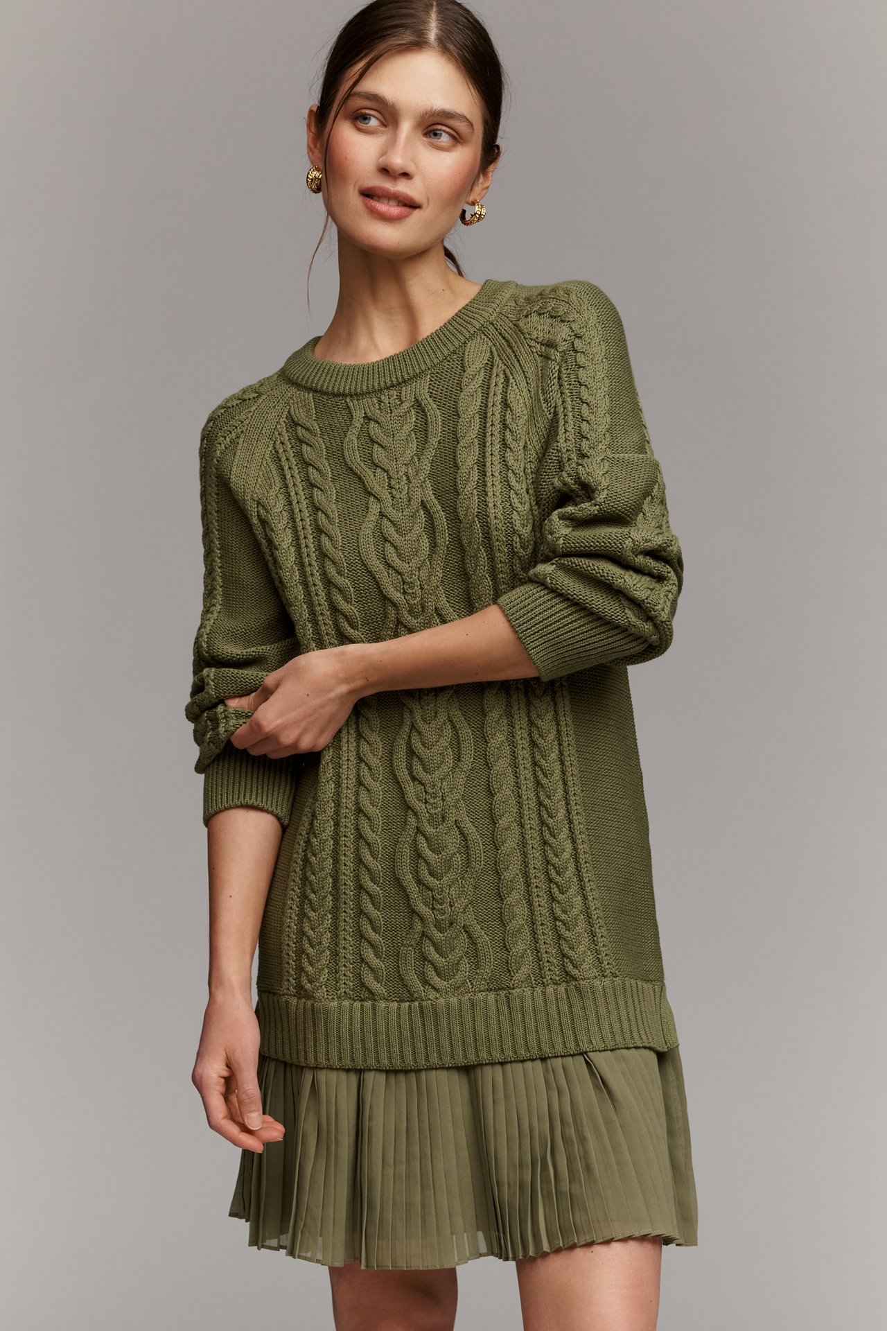 The Delphine Sweater Twofer Mini Dress