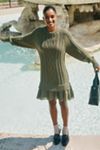 By Anthropologie Twofer Cable-Knit Sweater Mini Dress