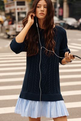 Delphine Sweater Twofer Mini Dress