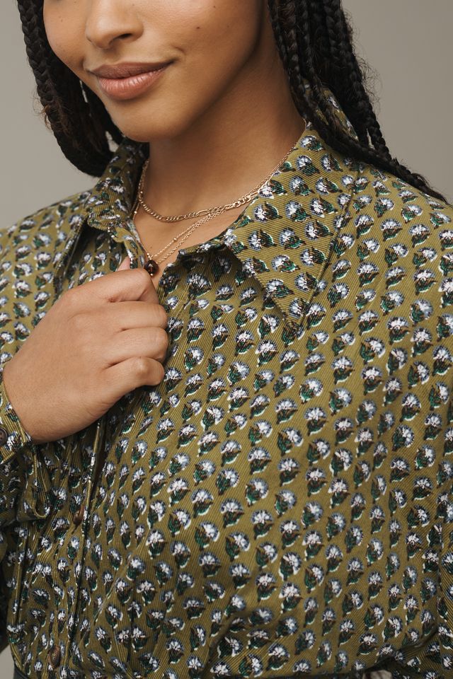 By Anthropologie Belted Corduroy Midi Shirt Dress | Anthropologie