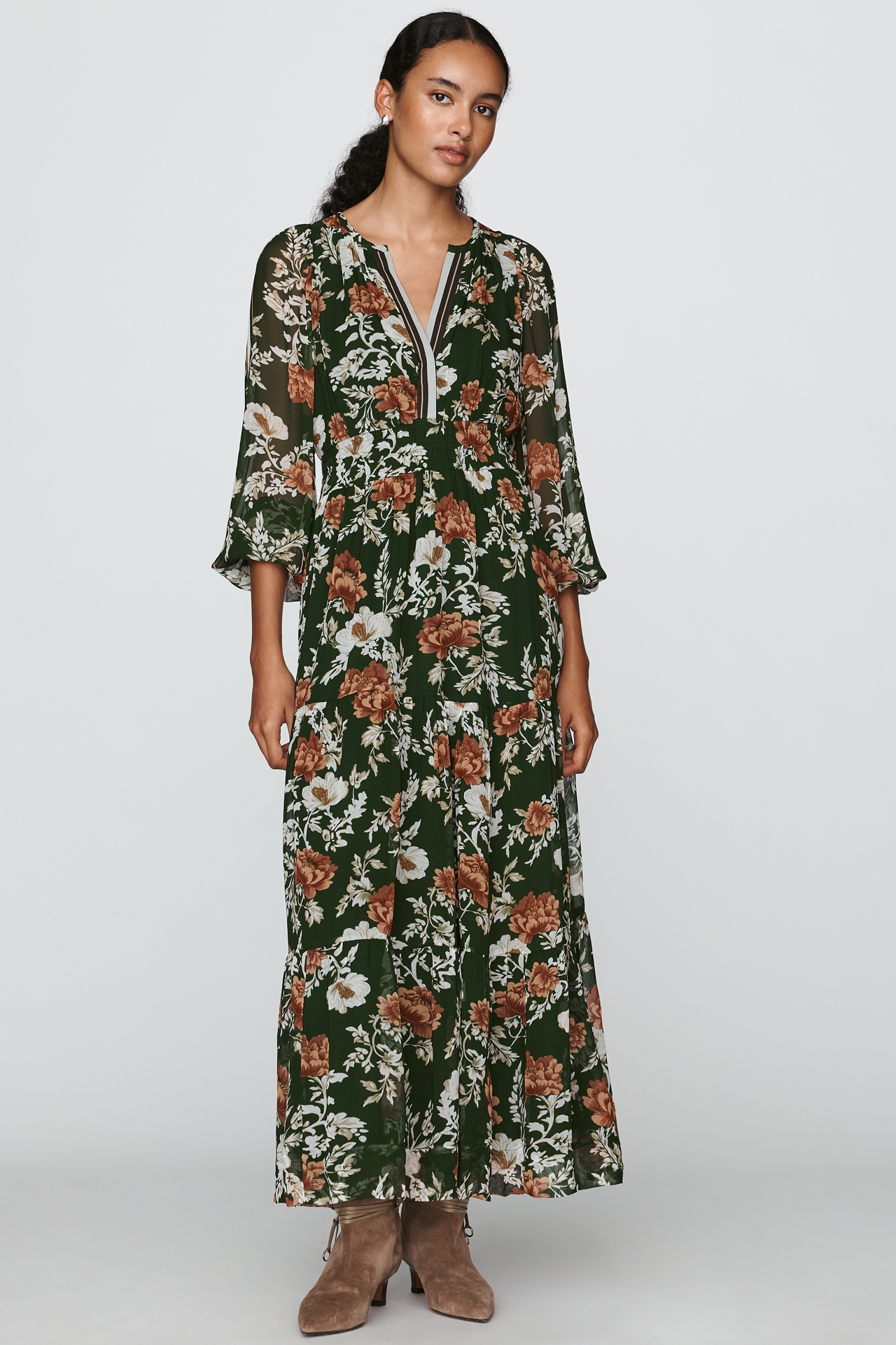 Somerset Long Sleeve Chiffon Maxi Dress